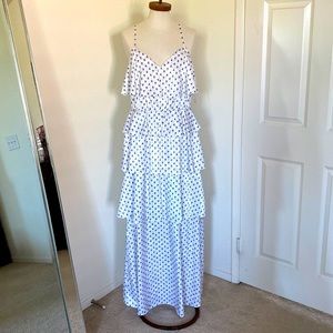 Avec Les Filles white layered, long dress